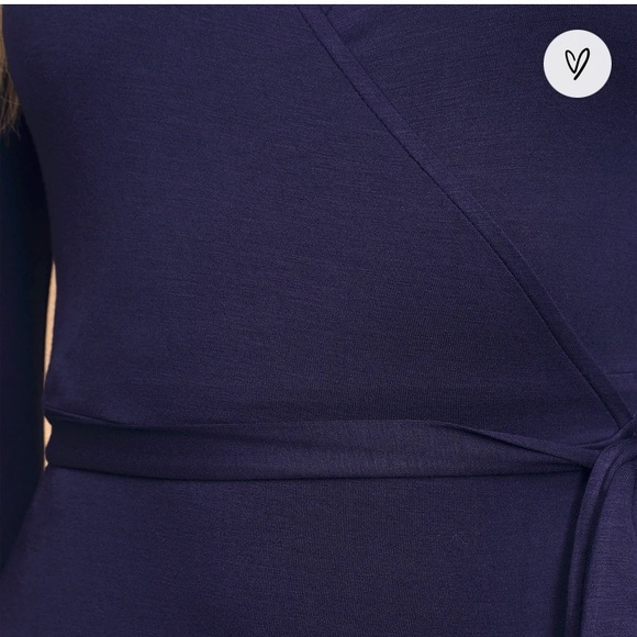 Lulu’s Garden District Navy Blue Wrap Dress - Picture 4 of 9